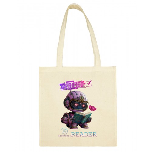 Sacosa personalizata BookForge - robotel roz